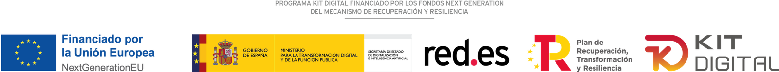 Logotipos institucionales de financiación del programa Kit Digital